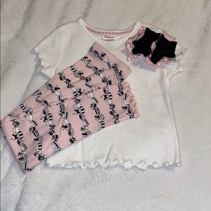 3 pc Gymboree // Black, White, Pink Cat Set
